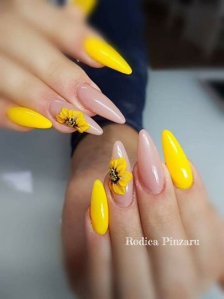 yellow-nail-art-designs-46_16 Modele de unghii galbene