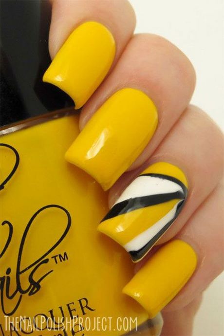 yellow-nail-art-ideas-25_15 Idei de unghii galbene