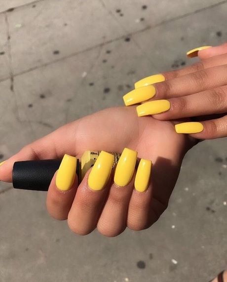 yellow-nail-color-ideas-79_8 Idei de culoare galbenă a unghiilor