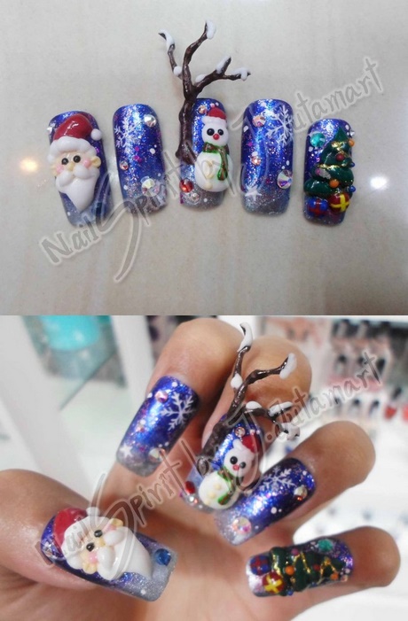 3d-christmas-nail-art-51_3 3D Crăciun nail art