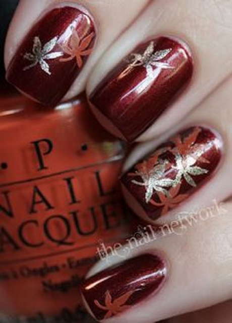 autumn-leaves-nail-art-00 Toamna frunze nail art