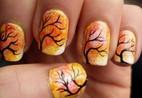 autumn-leaves-nail-art-00_13 Toamna frunze nail art