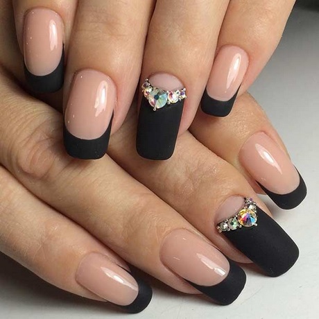 black-and-gold-french-nails-27_13 Unghii franceze negre și aurii