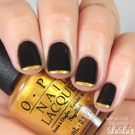 black-and-gold-french-nails-27_18 Unghii franceze negre și aurii