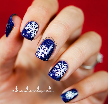 blue-christmas-nail-art-28_18 Albastru de Crăciun nail art