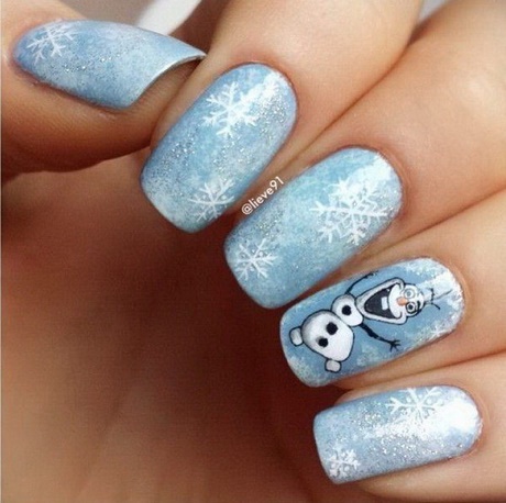 blue-christmas-nail-art-28_19 Albastru de Crăciun nail art