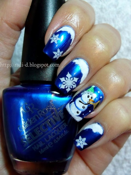 blue-christmas-nail-art-28_2 Albastru de Crăciun nail art