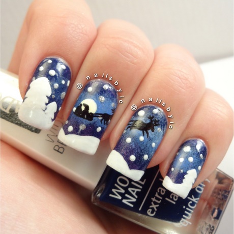 blue-christmas-nail-art-28_5 Albastru de Crăciun nail art