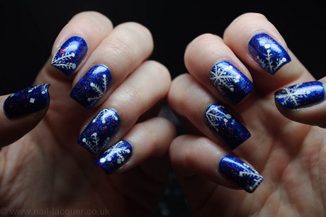 blue-christmas-nail-art-28_9 Albastru de Crăciun nail art