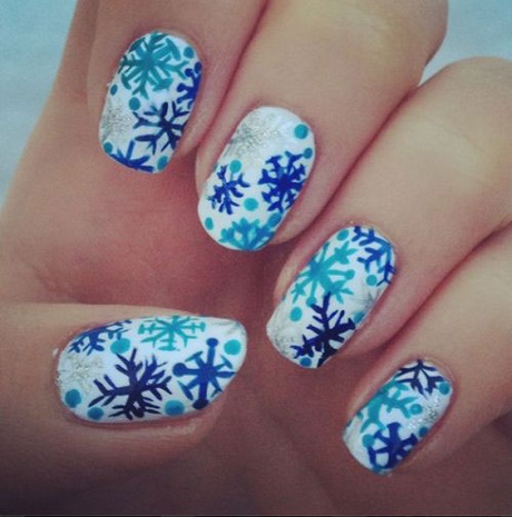 blue-christmas-nail-designs-23_11 Albastru modele de unghii de Crăciun