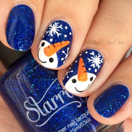 blue-christmas-nail-designs-23_9 Albastru modele de unghii de Crăciun