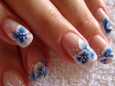 blue-floral-nails-98_20 Unghii florale albastre