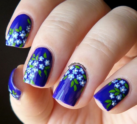 blue-flower-nail-art-63_14 Albastru floare nail art