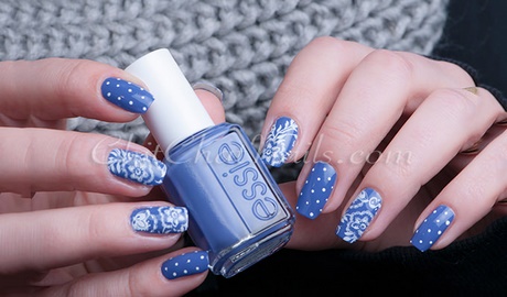 blue-flower-nail-art-63_9 Albastru floare nail art