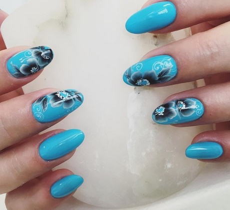 blue-flower-nails-03_6 Unghii de flori albastre