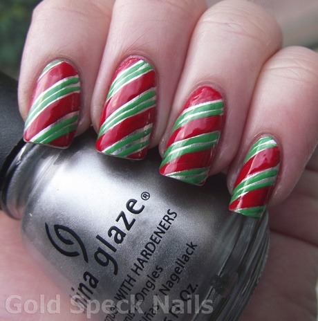 candy-cane-nail-designs-32 Bomboane de trestie de unghii modele