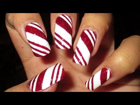 candy-cane-nail-designs-32_14 Bomboane de trestie de unghii modele