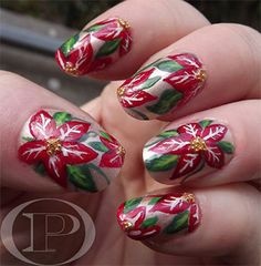 christmas-flower-nail-art-44_11 Crăciun floare nail art