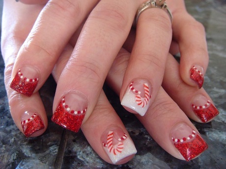 christmas-french-nail-art-designs-27_17 Crăciun Franceză nail art modele