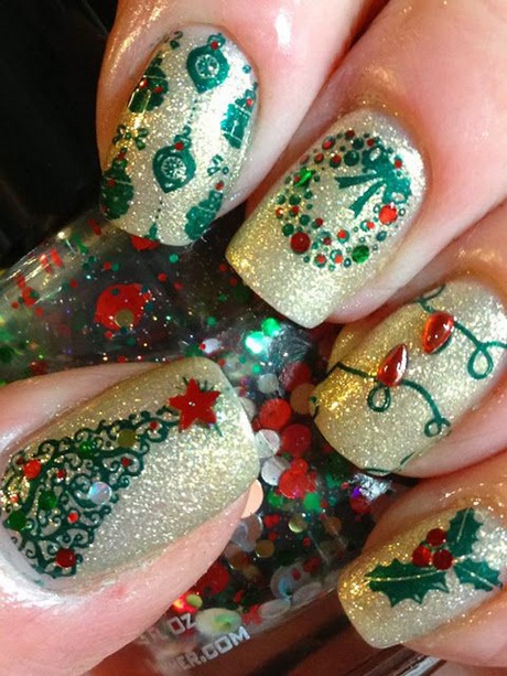 christmas-glitter-nail-designs-23_10 Crăciun sclipici modele de unghii