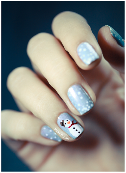 christmas-nail-art-snowman-42 Crăciun nail Art om de zăpadă