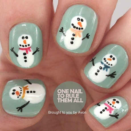 christmas-nail-art-snowman-42_14 Crăciun nail Art om de zăpadă