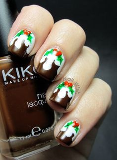 christmas-pudding-nails-91_11 Cuie de budincă de Crăciun