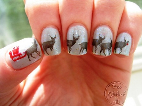 christmas-reindeer-nail-art-75_19 Crăciun ren nail art