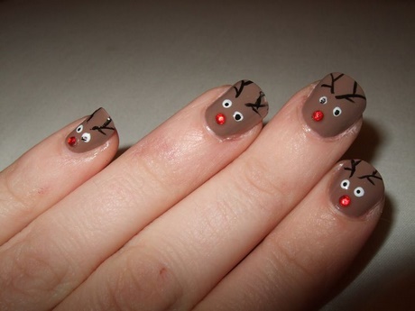 christmas-reindeer-nail-art-75_4 Crăciun ren nail art