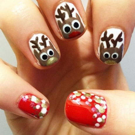 christmas-reindeer-nail-art-75_5 Crăciun ren nail art