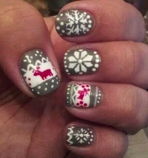christmas-reindeer-nail-art-75_8 Crăciun ren nail art