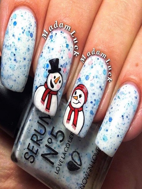 christmas-snowman-nail-art-37_13 Crăciun om de zăpadă nail art