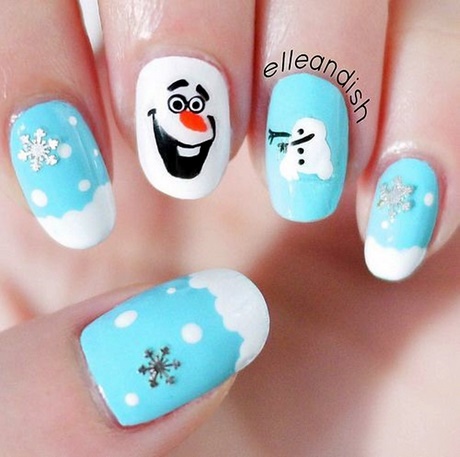 christmas-snowman-nail-art-37_14 Crăciun om de zăpadă nail art