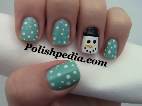 christmas-snowman-nail-art-37_6 Crăciun om de zăpadă nail art