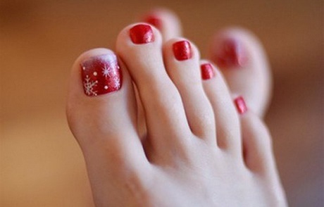 Crăciun degetele de la picioare unghiile modele ușor