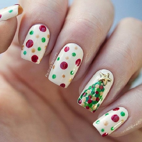 cute-and-easy-christmas-nail-designs-90_11 Modele drăguțe și ușoare de unghii de Crăciun