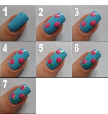 cute-easy-flower-nail-designs-53_3 Modele drăguțe de unghii cu flori ușoare