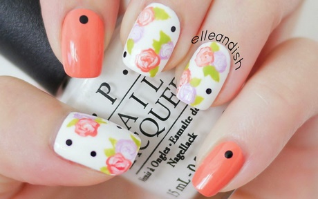 cute-easy-flower-nail-designs-53_7 Modele drăguțe de unghii cu flori ușoare