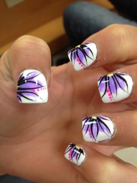 cute-nail-designs-flowers-55_8 Drăguț unghii modele flori