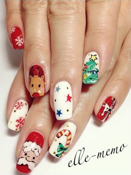 cute-nails-for-christmas-33_15 Unghii drăguțe pentru Crăciun