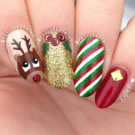 cute-nails-for-christmas-33_6 Unghii drăguțe pentru Crăciun