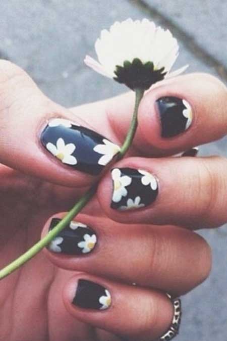 daisy-flower-nail-design-60_11 Daisy floare de design de unghii