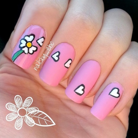 daisy-flower-nail-design-60_13 Daisy floare de design de unghii