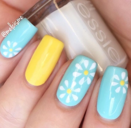 daisy-flower-nail-design-60_14 Daisy floare de design de unghii