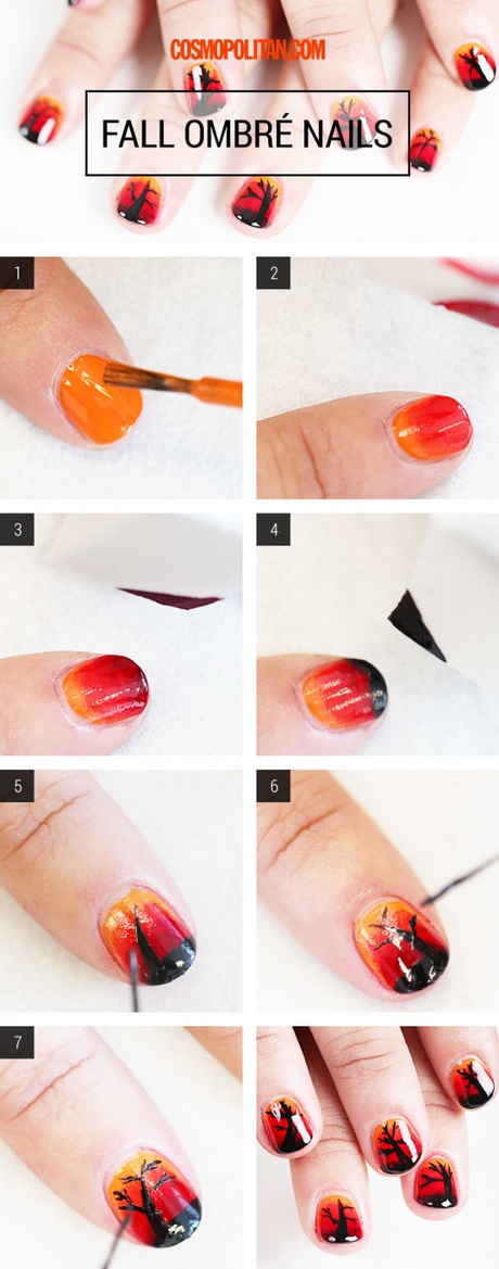 easy-autumn-nail-designs-58_16 Modele ușoare de unghii de toamnă