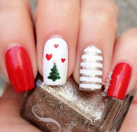 easy-cute-christmas-nail-designs-86_7 Modele ușoare de unghii drăguțe de Crăciun