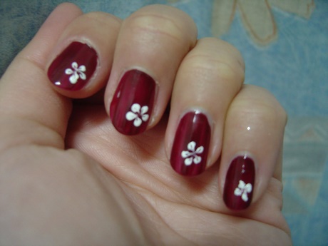 easy-flower-nail-art-23_8 Arta ușoară a unghiilor de flori