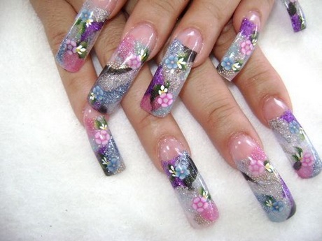 easy-nail-art-designs-for-long-nails-19_14 Design ușor de unghii pentru unghii lungi