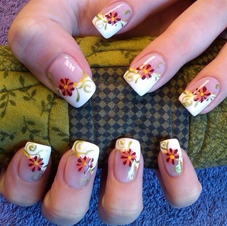 fall-flower-nail-art-74_18 Toamna floare nail art