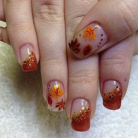 fall-flower-nail-art-74_6 Toamna floare nail art